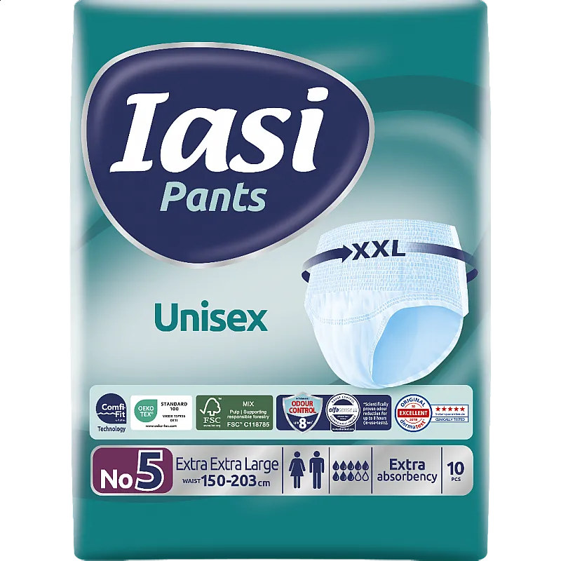 Абсорбиращи гащи за възрастни IASI XXL 10бр. ( талия 150-203см )